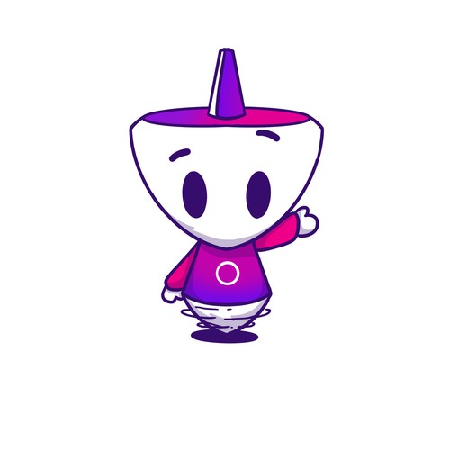 Spintop blockchain gaming platform MASCOT design Design by hartawan®