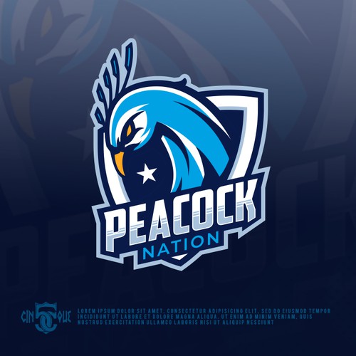 Basketball Logo for Peacock Nation - Your Winning Logo Featured on Major Sports Network Réalisé par Cinque❞