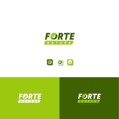 Forte Natura Logo that emphasizes on the word Forte (big) for natural health supplements Design by Bing.