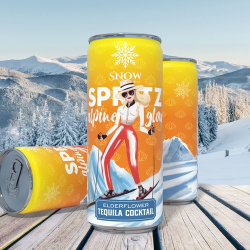 Snow Tequila Cocktail CANS-ontwerp door familydog