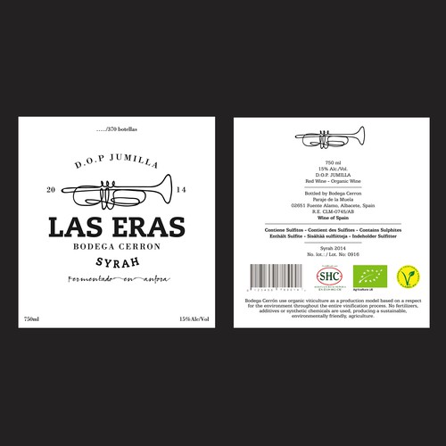 ORGANIC EXCLUSIVE WINE LABEL DESIGN - BODEGA CERRON Design by DesignLeb