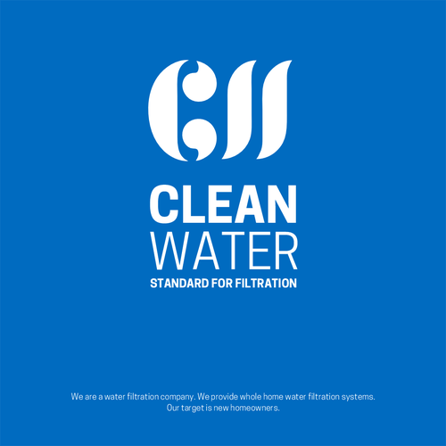 Simple Clean Logo for Water Filtration Company Design by desh_sign