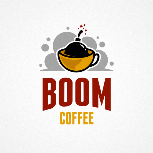 logo for Boom Coffee Diseño de Rom@n