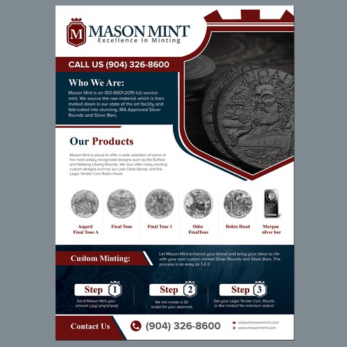 Create An Exciting Flyer To Showcase Our Custom Silver Coin Program Design by idea@Dotcom