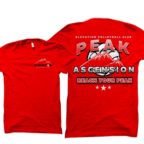 Youth Volleyball Camp TShirt Design "Peak Ascension" Tshirt contest