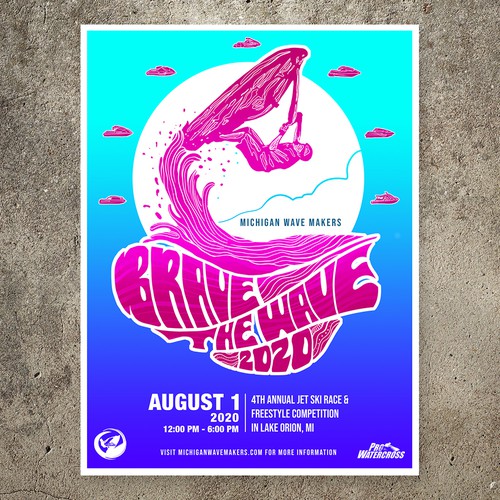 Retro Style Jet Ski Event Poster Design by pakdhe_nugroho