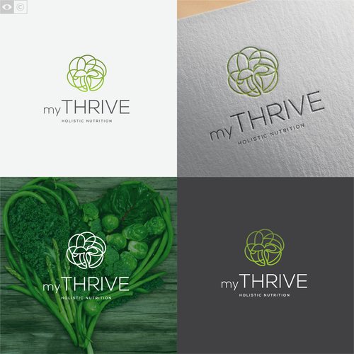 Logo design for myTHRIVE, holistic nutritionists Design by enfanterrible