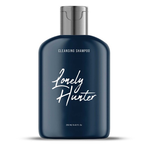 Minimalist shampoo bottle design for approachable male hair brand Diseño de By.You