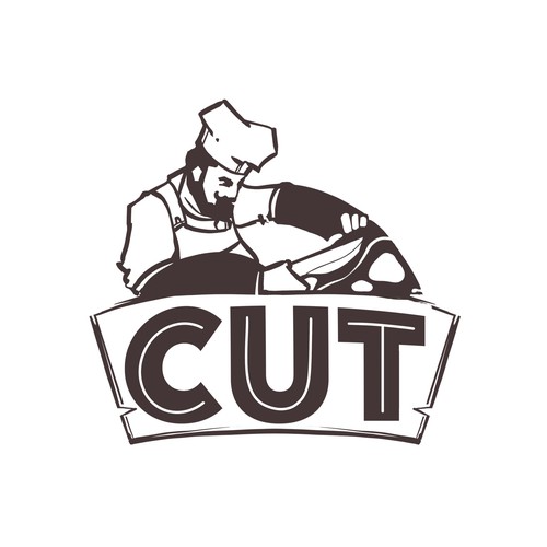 Design creative modern butcher shop logo and slogan Design by Xbella7