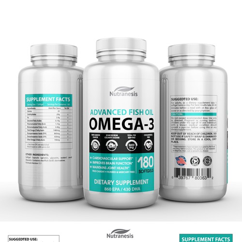 Create the Product Label for Omega-3 Design by syakuro