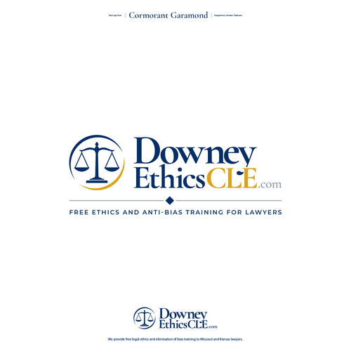 "Downey Ethics CLE logo" winning Logo & business card