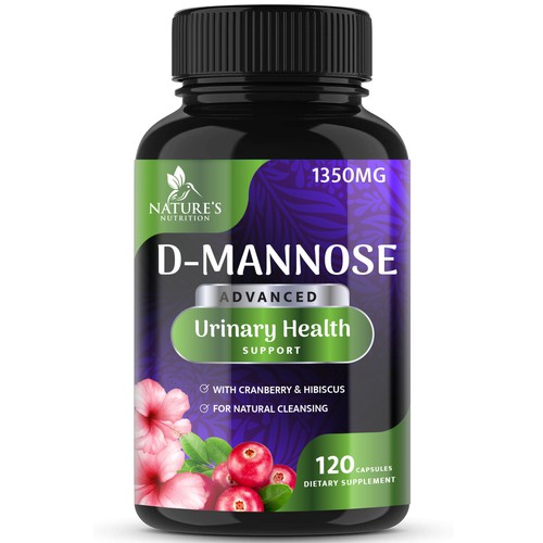 Colorful D-Mannose Design Needed for Nature's Nutrition Design by R O S H I N