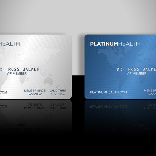 Membership Card Design For Platinum Health Wettbewerb In Der Kategorie Sonstige Werbematerialien 99designs