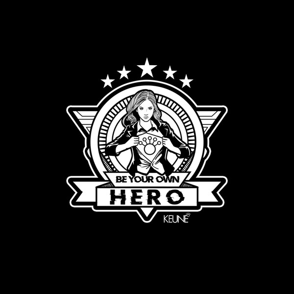 be your own  hero t shirt design