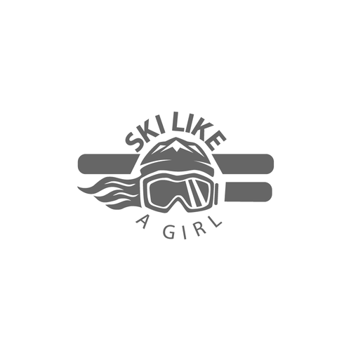 a classic yet fun logo for the fearless, confident, sporty, fun badass female skier full of spirit Design por PUJYE-O