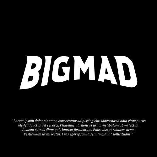 Custom typography logo for Melbourne hardcore band BIG MAD Design by Aliver_