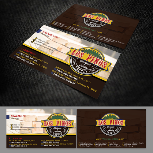 Los Pinos Hardware & Building Supply Business Card Contest! Design réalisé par oeingArtMindZ