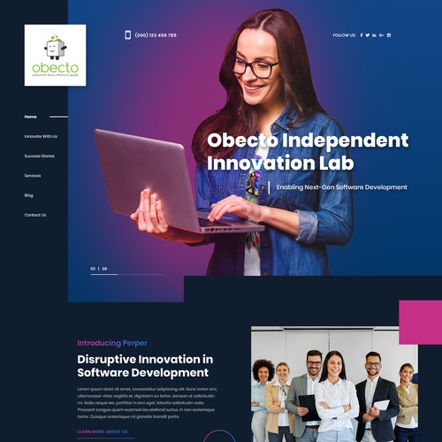 High-Tech Software Innovation Lab - New Website Design Design by Webenix Solutions