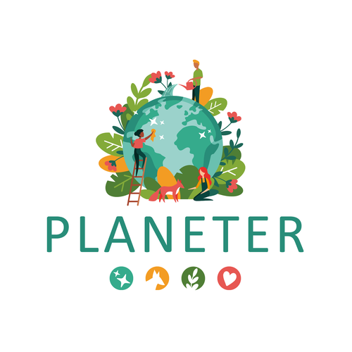 Create an inspiring logo for Positive Planet People Design by Ameline Studio