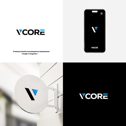 Design di "Professional Safety Consulting Brand: Sophisticated Triangle-V Integration - di @SaihiART