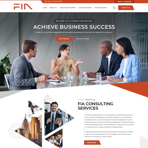 Management Consulting Firm Website Design by FixInc