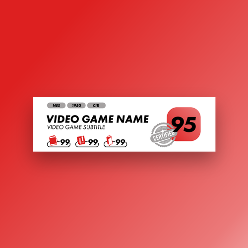 Graded Video Game Label Template Design by Mattecho