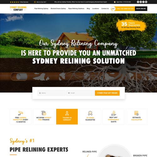 ⭐ SYDNEY PLUMBING COMPANY NEEDING FRESH NEW WEBSITE Design by Webwooter™