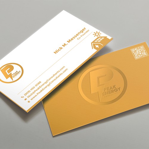 Modern Business Card Design for Electric Energy and Solar Company Design by kaylee CK