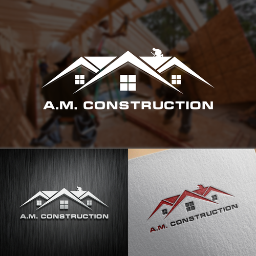 Next level Construction Logo for Home Improvement business "A.M. Construction" Design by Gaman Art Space