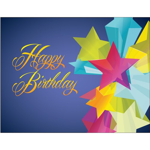 Create cool birthday card designs! Design by Guidea