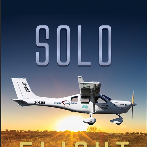 Solo Flight. Design an awesome book cover that captures the adventure of flight. Design by MOberkrom Design