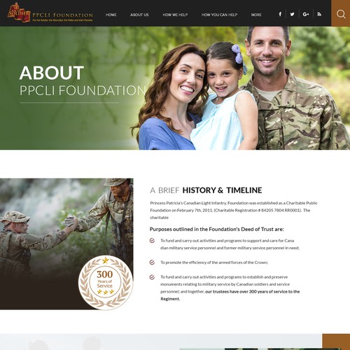 PPCLI Foundation website Design réalisé par ♾️e2infinity♾️