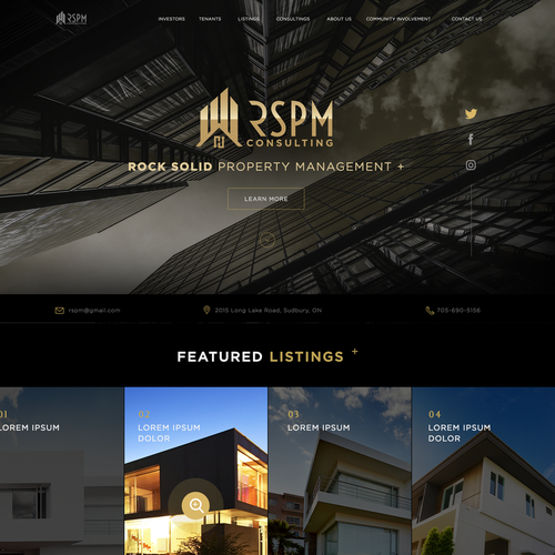 Design a Lux Property Management Website that WOWs Investors! Design by vyncadq