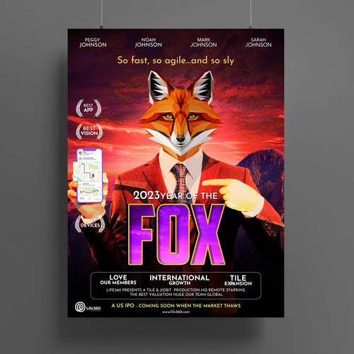 Design di Life360 2023 Year of the Fox Poster di Design Studio72