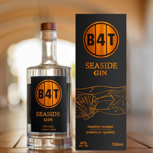 Premium Spirits Brand - Bottle Packaging Design Design by Melissa Solano