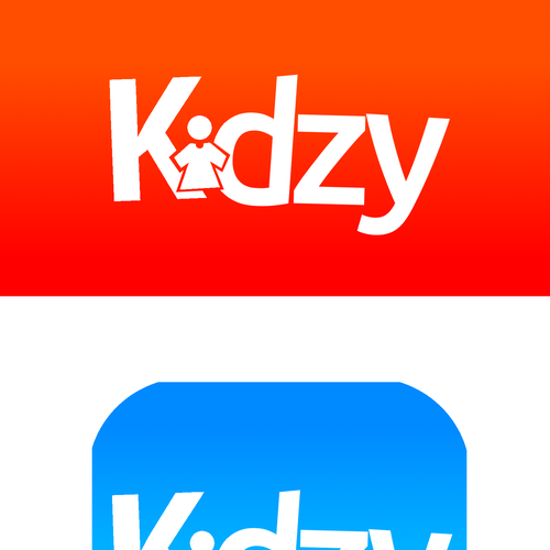 Mobile App Kidzy 2 simple screens + Logo. Design by LELM7