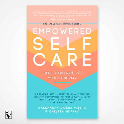 Design a book cover for a self-help journal series inspired by a