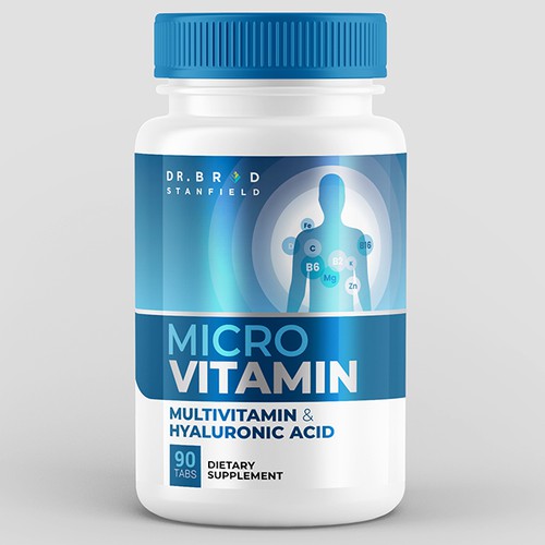 We Need a Vibrant and Scientifically-Inspired Label Design for MicroVitamin Design by Poroyo