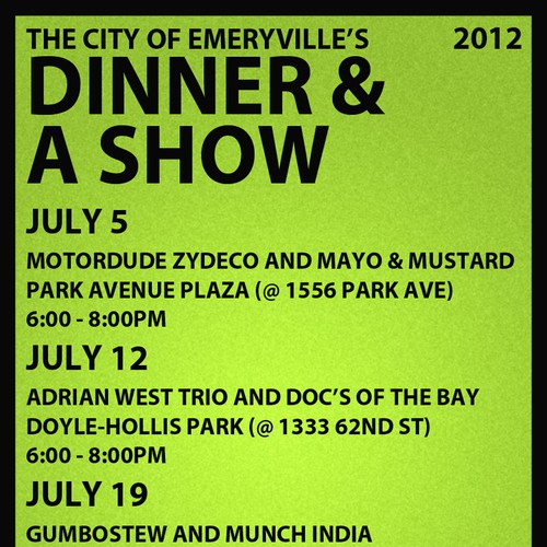 Help City of Emeryville with a new postcard or flyer デザイン by Mattdanis