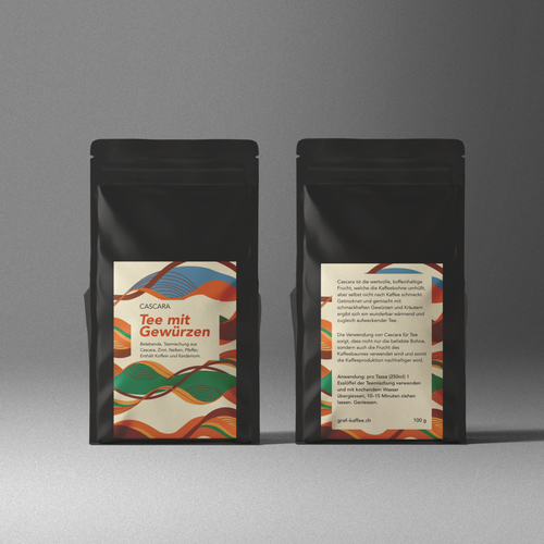 Cascara tea label Design by just.chaosofart