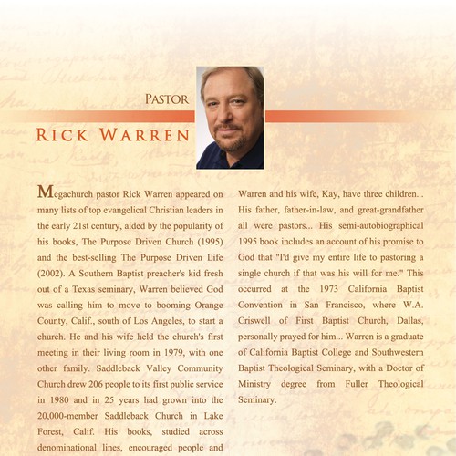 Design Rick Warren's New Book Cover Design by SoLoMAN