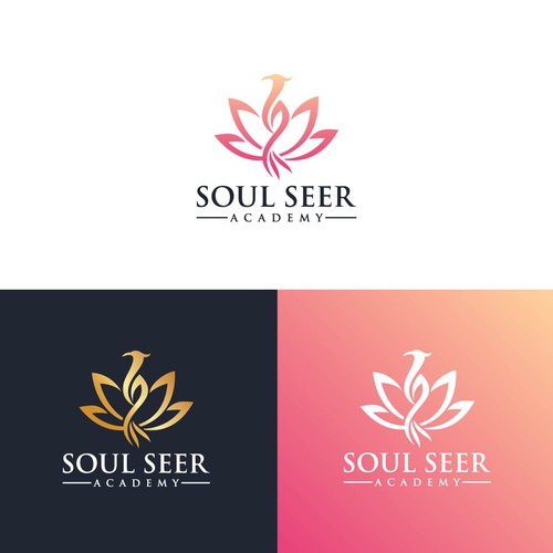 Streamlined ‘iconic’ logo for a spiritual development academy. Design by Schöpfer
