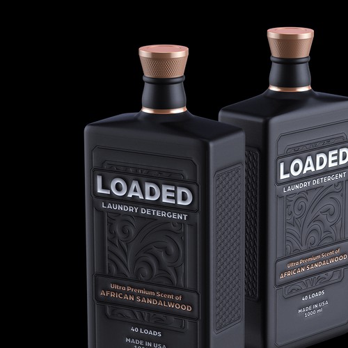 Masculine Cologne-Scented Laundry Detergent Bottle Diseño de Borisshija