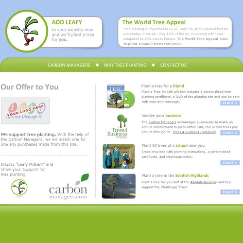 Web page for the  "World Tree Appeal" Réalisé par TomNez