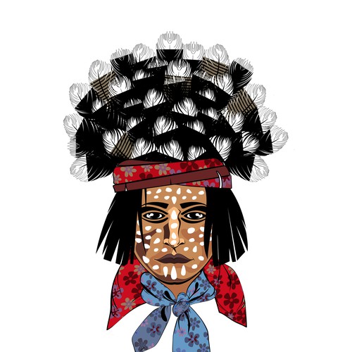 Create a tarahumara indian in ceremonial dress to be in the logo for tarahumara restaurant |concursos de Logotipos | 99designs
