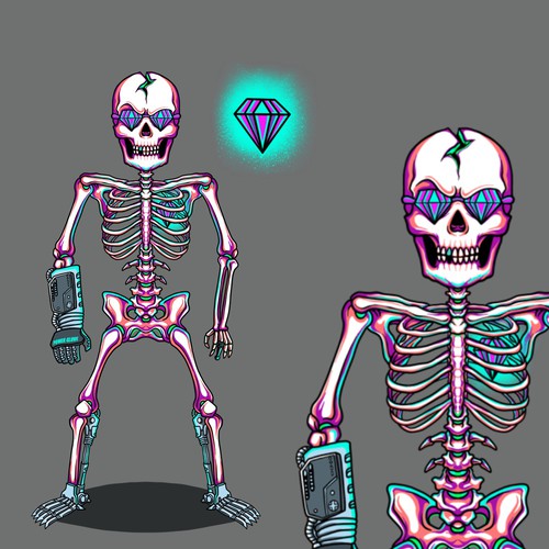 Anti.biz needs a 2D skeleton character design Design por Wayan Wardika