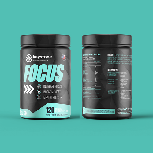 Label for a new supplement brand Réalisé par Menna_77