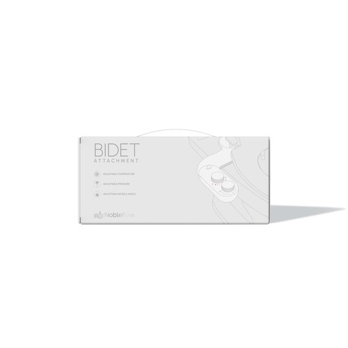 Design the packaging (box) for a new bidet attachment for toilets Design von Out-of-the-box