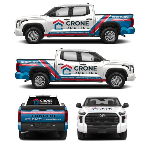 Roofing Contractor Truck Wrap Réalisé par Nadun Prabodana