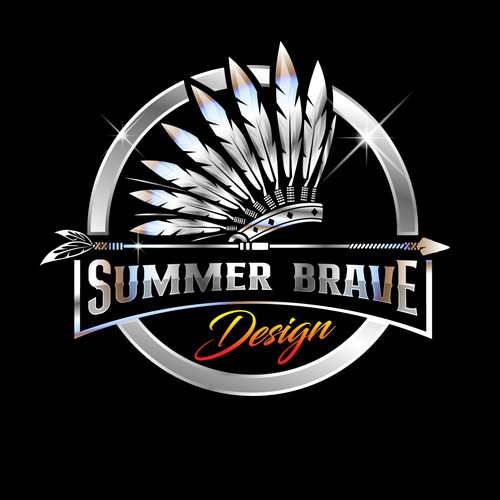 Design a logo that channels the spirit of the warrior - Summer Brave Design brings metal to life Design by PrintFactory ™
